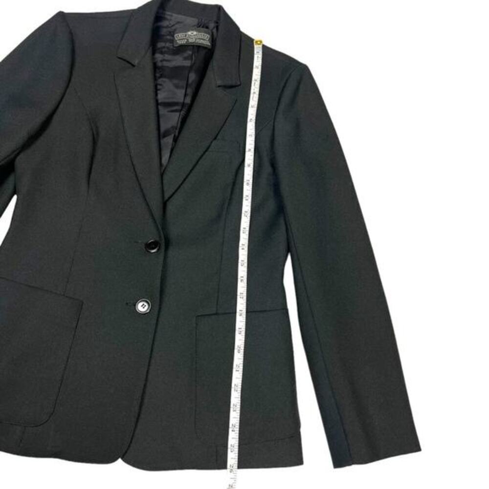 Levi's Blazer Jacket Solid Black Two Button Long … - image 4